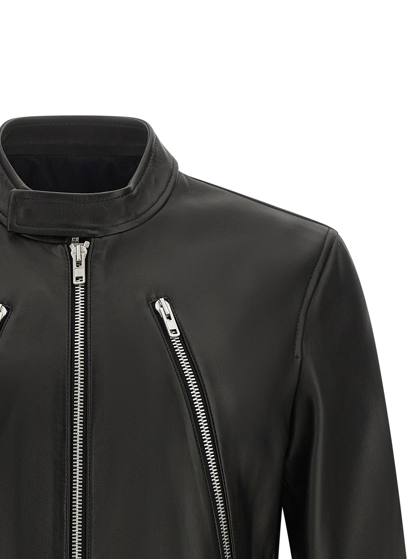 Maison Margiela Black Lamb Leather Leather Jacket