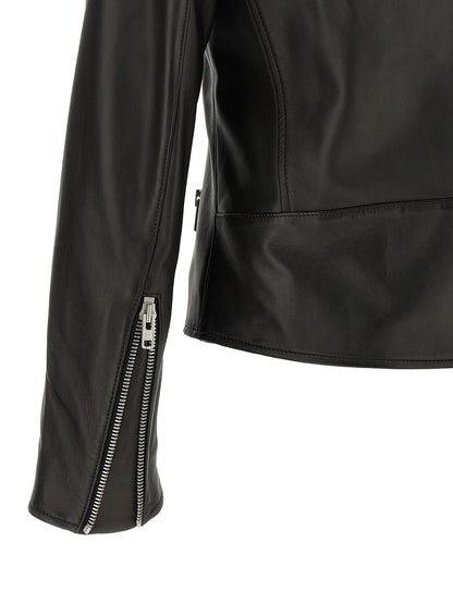 Maison Margiela Black Lamb Leather Leather Jacket