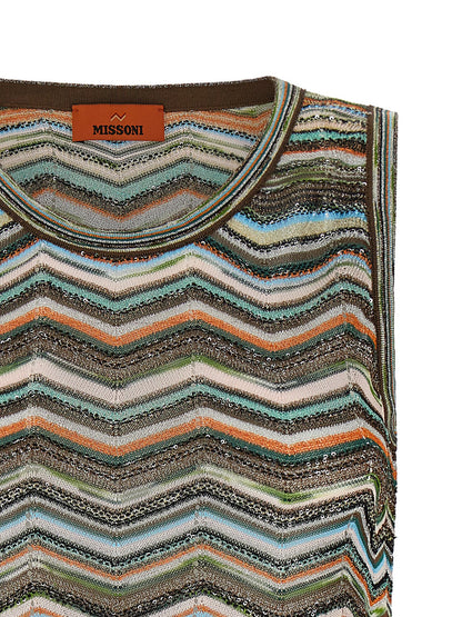 Blouse by Missoni for women in polyamide viscose multicolor, patterned & chevron features an polished silhouette, showcasing a sophisticated and detail for a truly polished finish.
