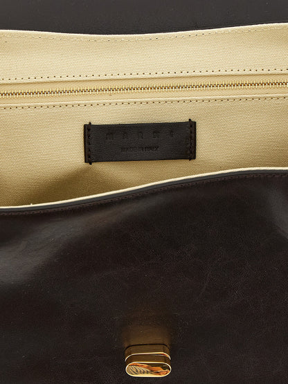 Marni Brown Calfskin Shoulder Bag