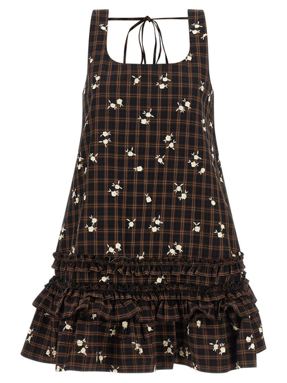 Ganni Brown Organic Cotton Short Dress