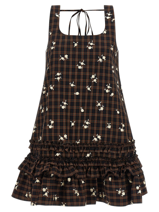 Ganni Brown Organic Cotton Short Dress