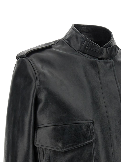 Tom Ford Black Lamb Leather Leather Jacket