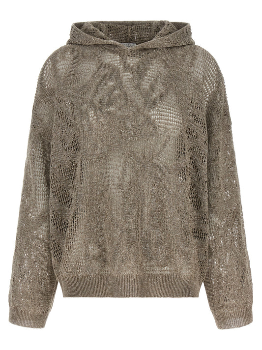 Brunello Cucinelli Brown Linen Cardigan