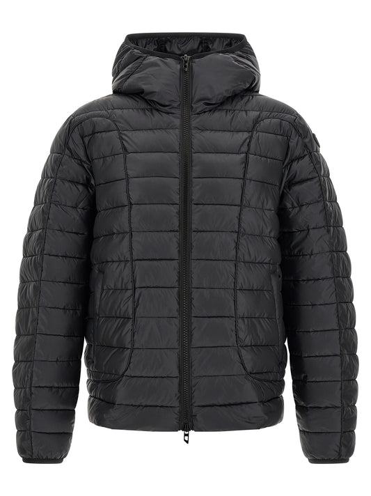 This Hooded Puffer Jacket by Diesel for men in polyester black exhibits a edgy silhouette, meticulously detailed with functional lightweight, hooded & insulated and a edgy hooded neckline for a edgy finish.