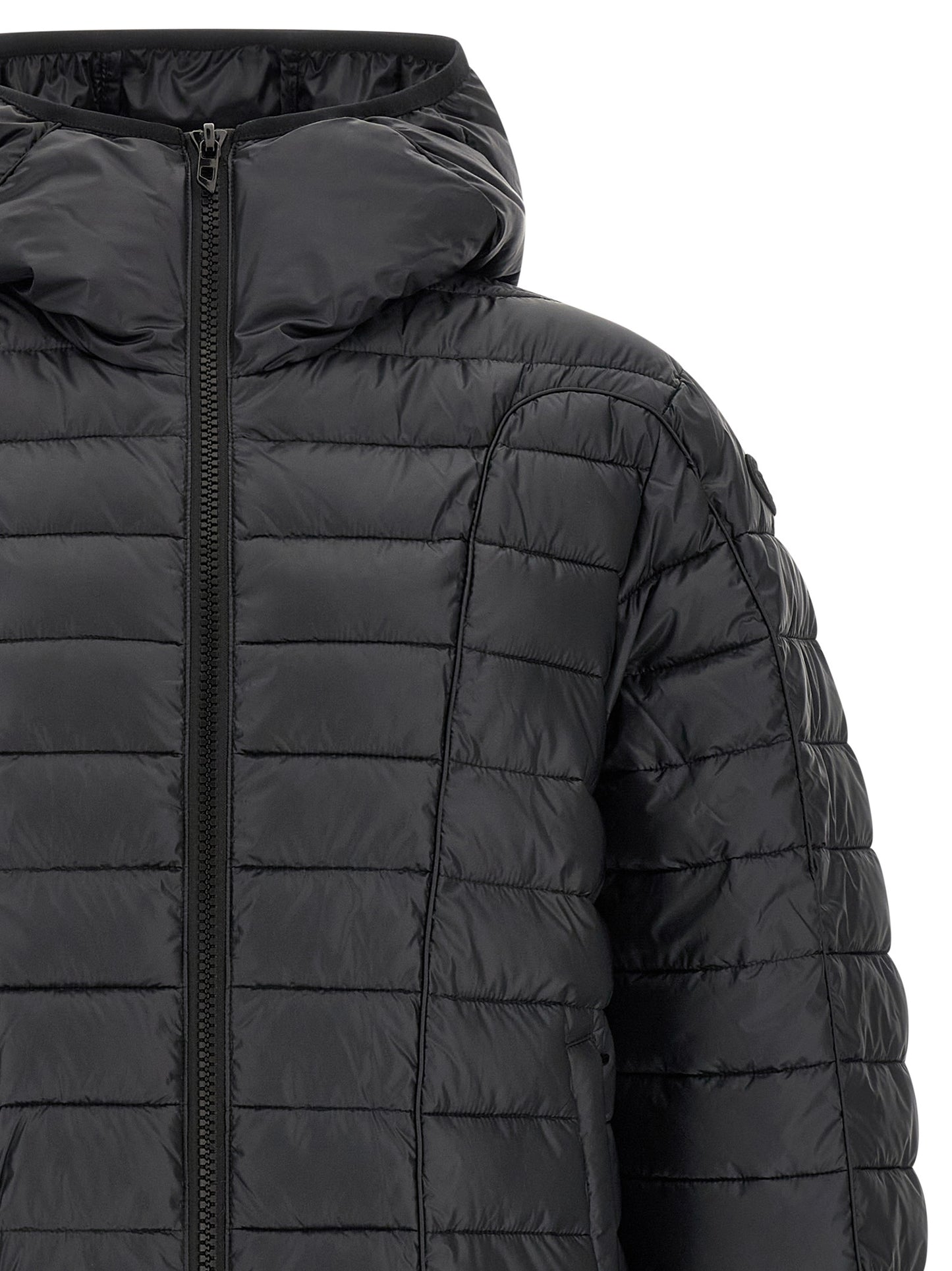 Diesel Black Polyester Full-Length Jacket