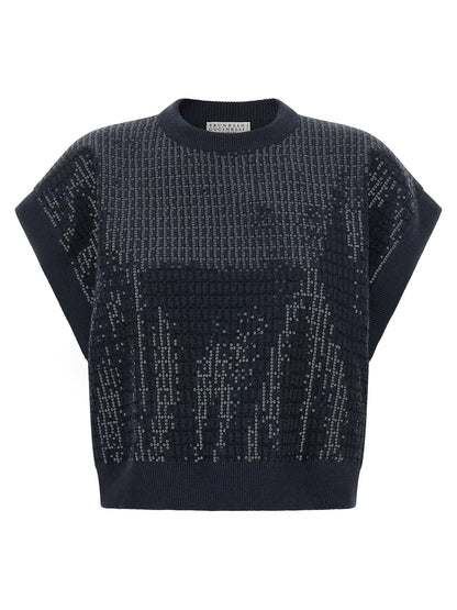 Brunello Cucinelli Multicolor Wool Cardigan