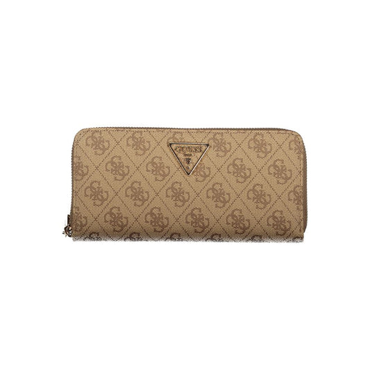 Cardholder Wallet by Guess Jeans for women in polyurethane beige features a streamlined silhouette, showcasing the streamlined Laurel Polyurethane Cardholder Wallet design with sophisticated card-organization for a premium look.