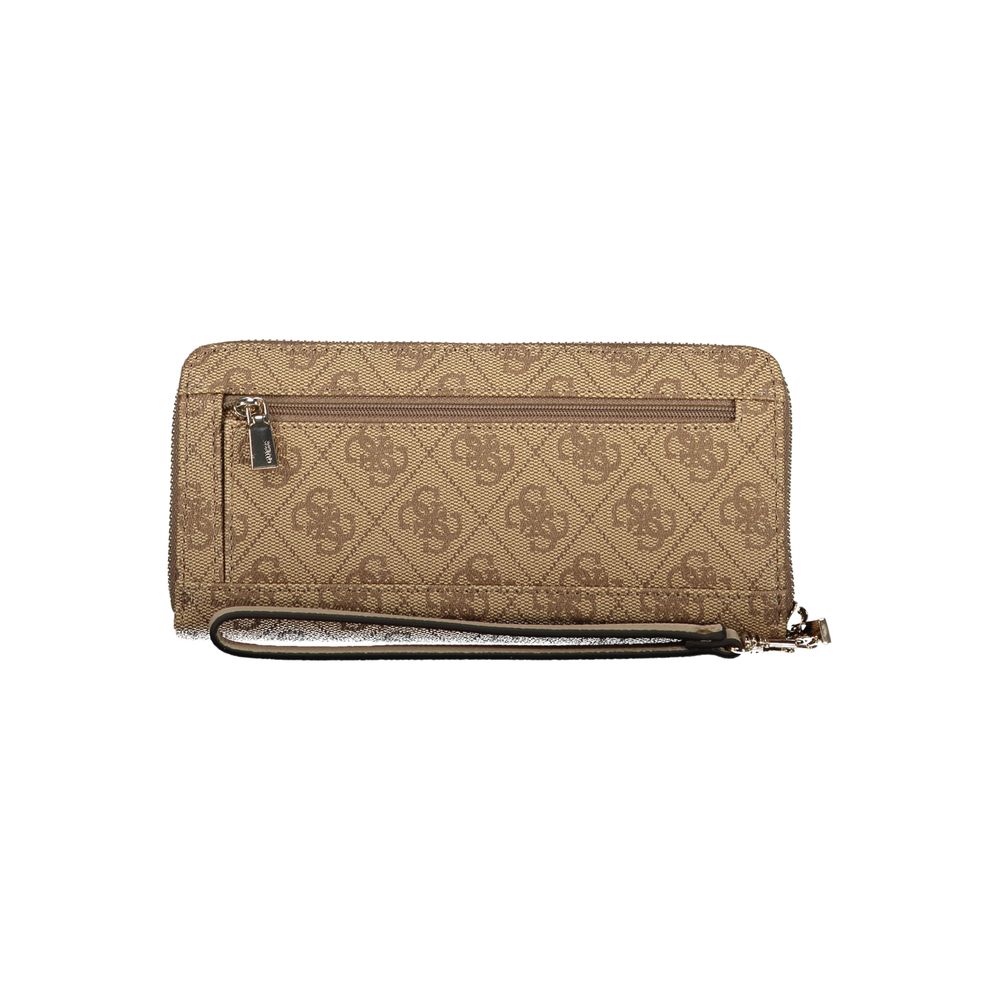 Cardholder Wallet by Guess Jeans for women in polyurethane beige showcases a discerning silhouette, artfully capturing the essence of Laurel Polyurethane Cardholder Wallet with its functional card-organization.