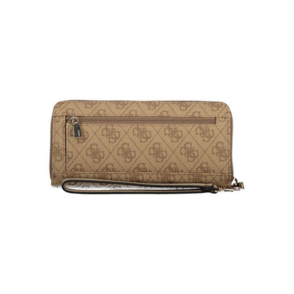 Cardholder Wallet by Guess Jeans for women in polyurethane beige showcases a discerning silhouette, artfully capturing the essence of Laurel Polyurethane Cardholder Wallet with its functional card-organization.
