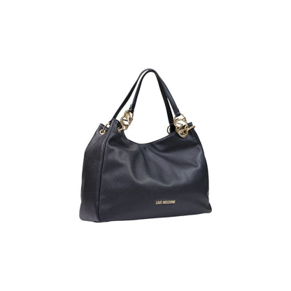 Large Handbag by Love Moschino for women in polyethylene & polyurethane black & gold presents a ornamental silhouette, showcasing a secure , ample , and versatile handle for a ornamental finish.