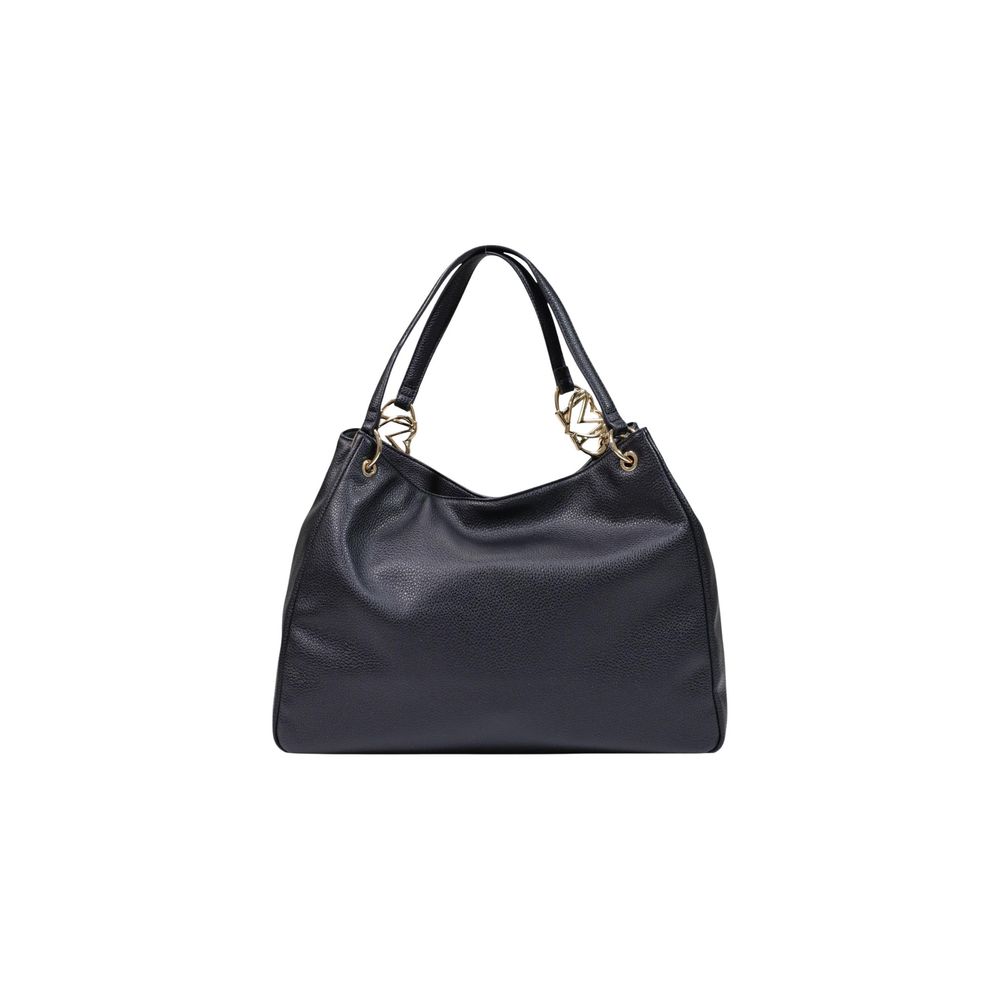 Large Handbag by Love Moschino for women in polyethylene & polyurethane black & gold features a signature silhouette, showcasing a secure and signature with versatile handle for a sophisticated look.