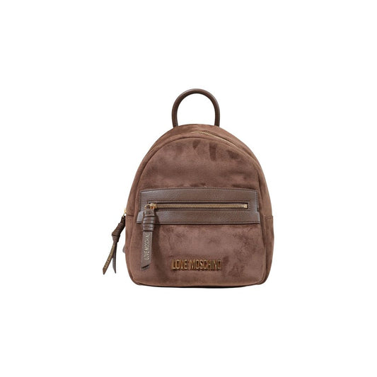 Love Moschino Stretch Polyester Backpack - Brown