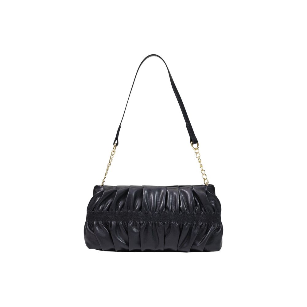 Small Evening Handbag by Love Moschino for women in polyethylene & polyurethane black, gold & signature features an refined silhouette, showcasing a secure , ample , and versatile for a sophisticated refined aesthetic.