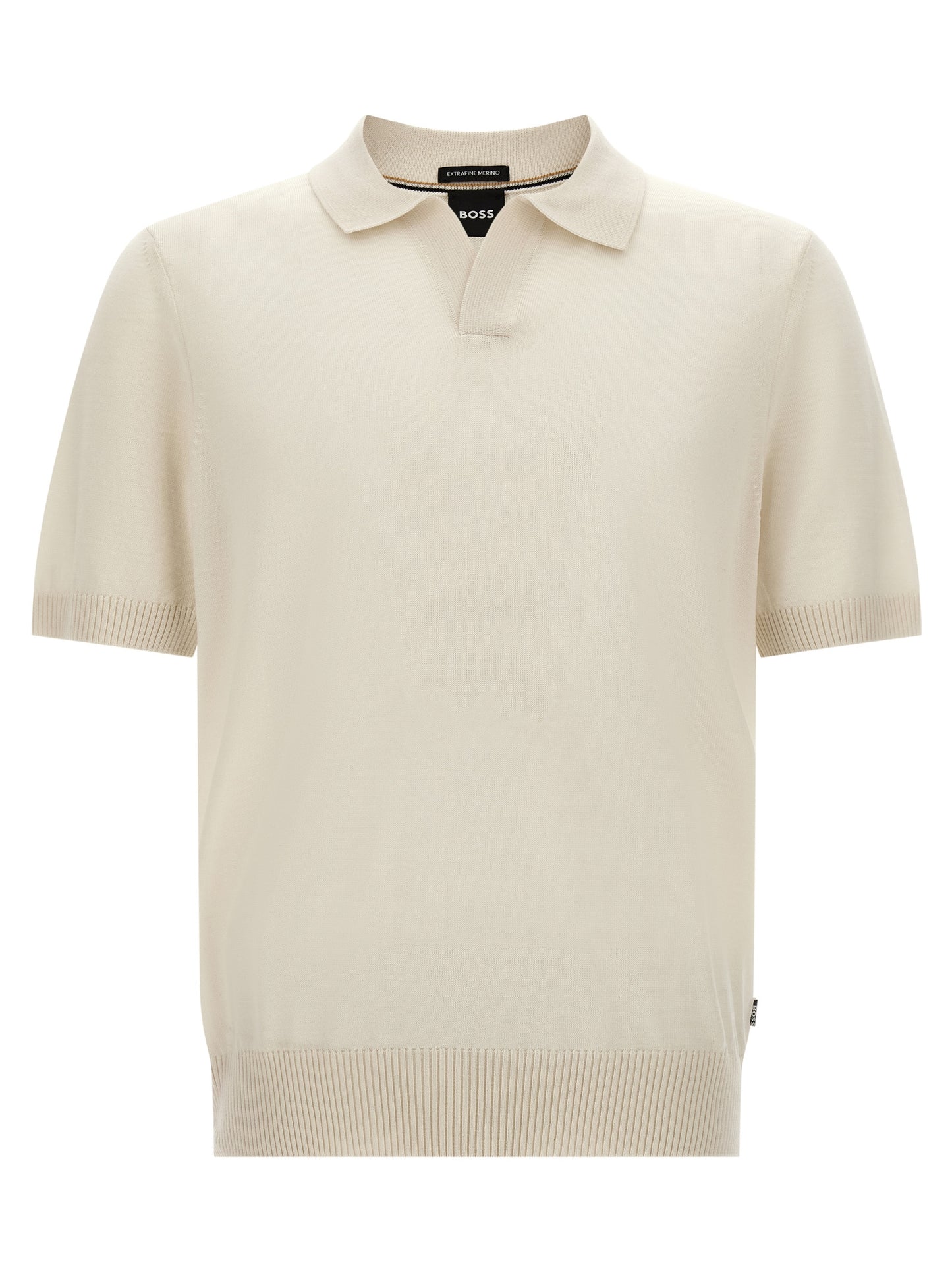 Hugo Boss White Virgin Wool Polo Shirt