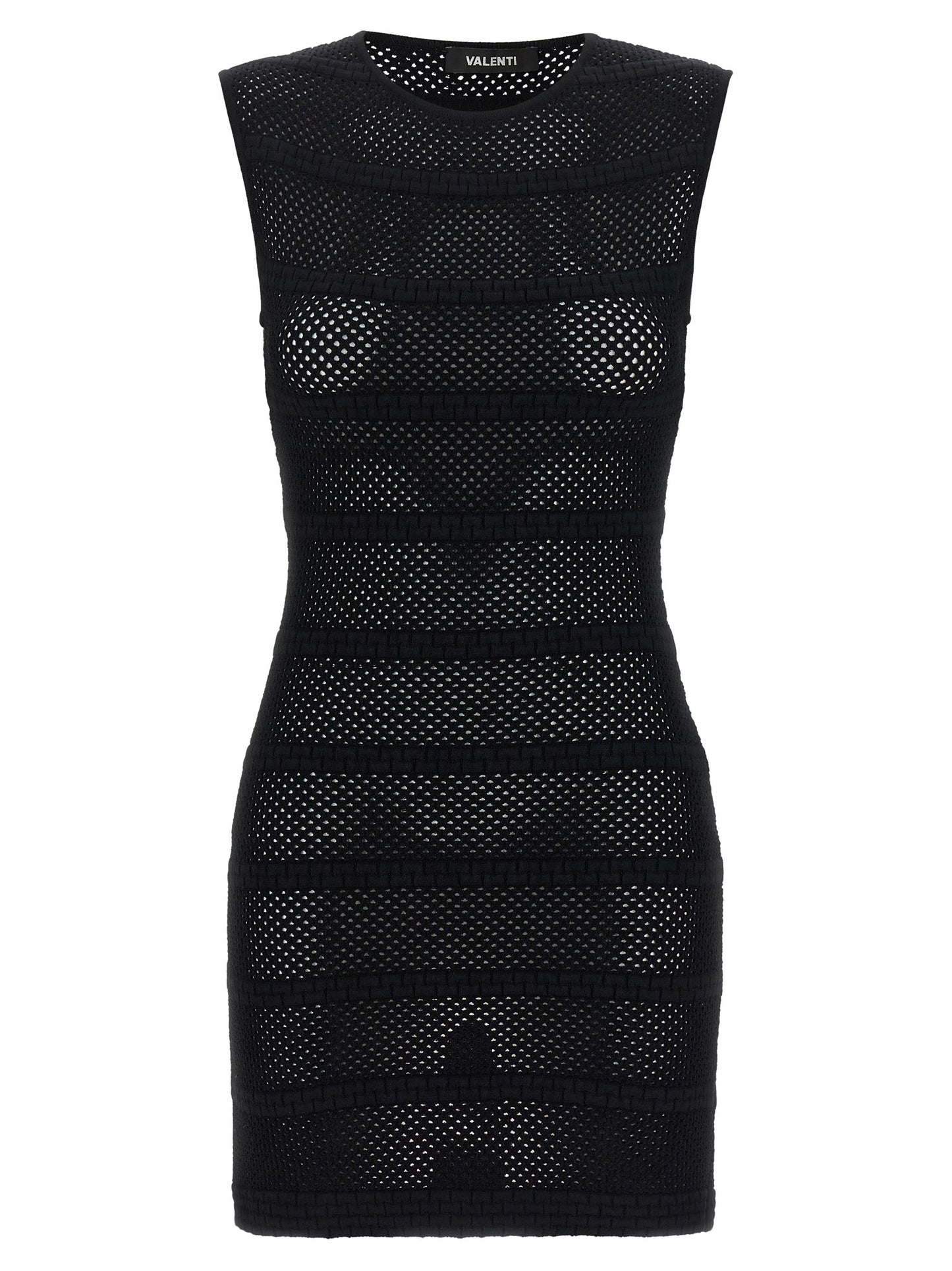 ANTONINO VALENTI Black Viscose Short Dress