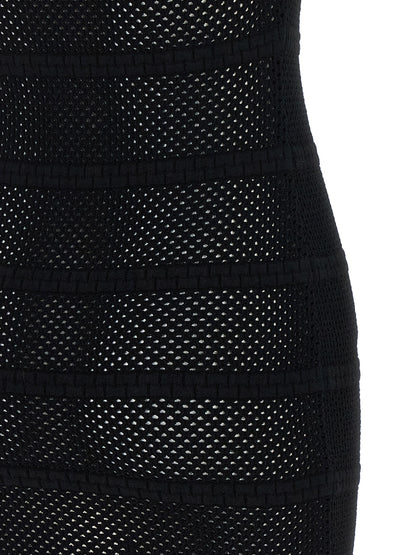 ANTONINO VALENTI Black Viscose Short Dress
