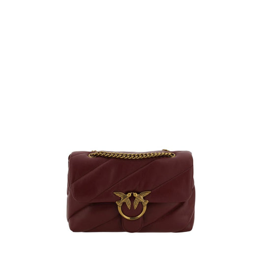 Quilted Shoulder Bag by PINKO for women in bos taurus calf leather gold, multicolor & monogram features a effortless chic silhouette with a secure magnetic & button, ample built-in-compartments, and versatile shoulder-strap for a effortless chic finish.