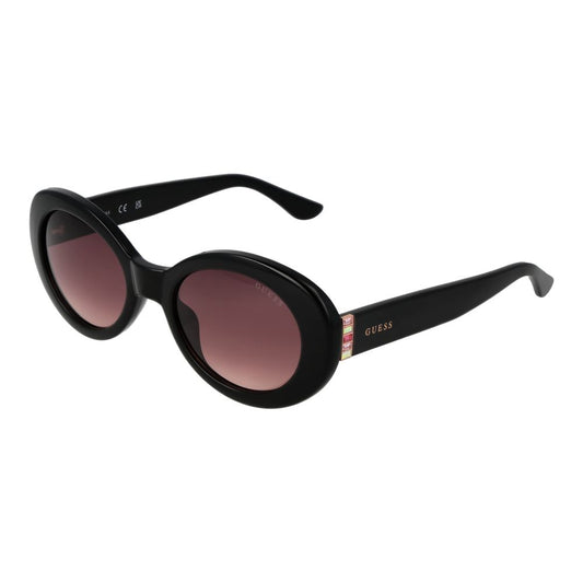 Guess Oval Gradient Dark Tint Plastic Sunglasses - Black