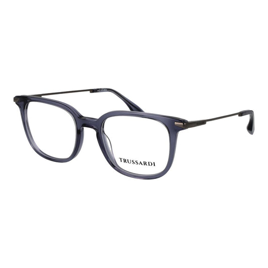 Eyeglasses Frames by Trussardi for men in acetate blue features an refined silhouette, showcasing a sophisticated blue coloured frame and refined full-frame frame design for a refined look.