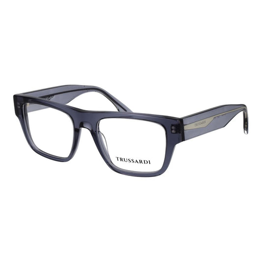 Eyeglasses Frames by Trussardi for unisex in acetate blue features an refined silhouette, showcasing the refined blue coloured frame and sophisticated full-frame frame design.