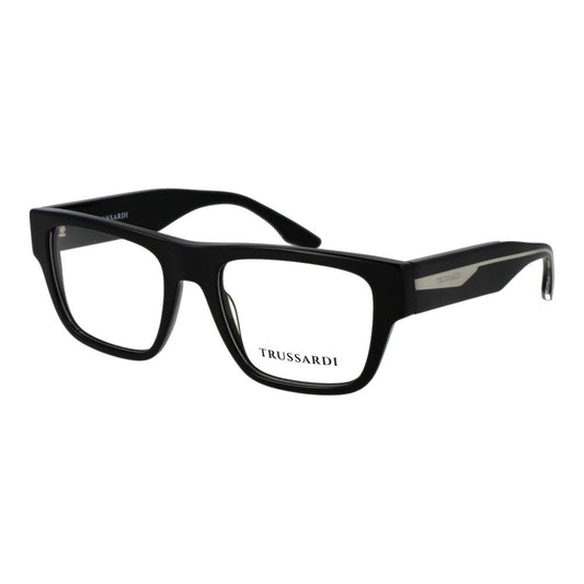 Eyeglasses Frames by Trussardi for unisex in acetate black showcases a refined full-frame frame design with a refined black coloured frame finish for a refined and sophisticated look.