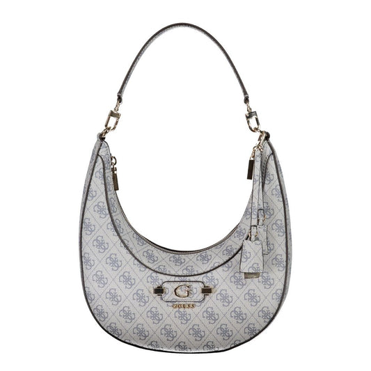 This Handbag by Guess Jeans for women in polyurethane and azzurro presents a sculptural silhouette featuring a secure zipper, ample internal-pockets & cardholder, and versatile detachable-strap & handle for a sculptural finish.