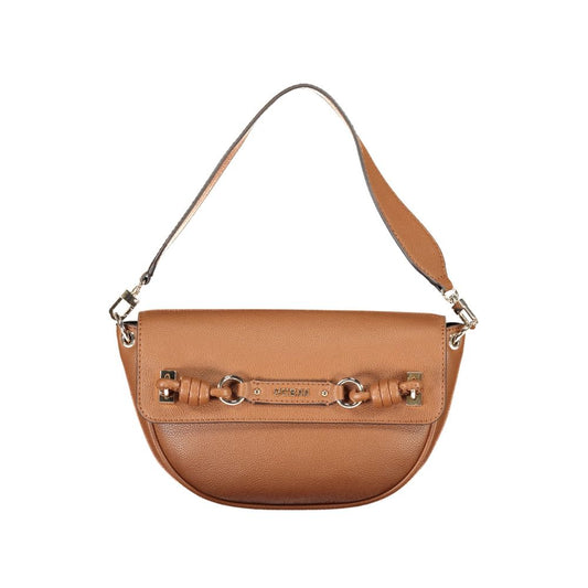 Handbag by Guess Jeans for women in polyurethane brown features a refined silhouette, showcasing a secure snap, organized internal-pockets & cardholder, and versatile shoulder-strap, adjustable-strap & handle for a refined finish.