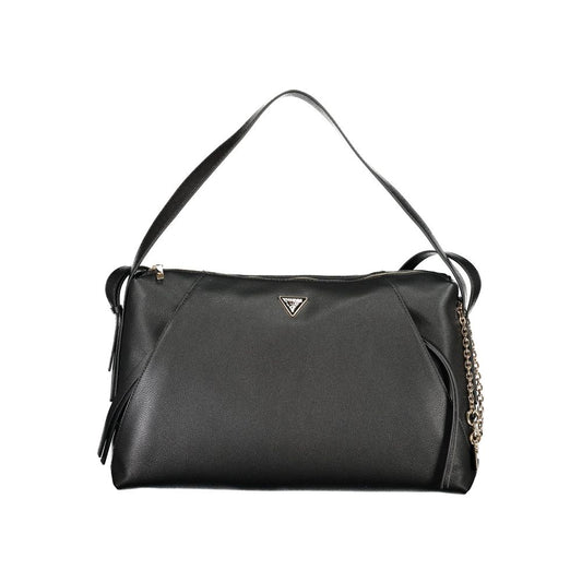 Shoulder Handbag by Guess Jeans for women in polyurethane black features a exquisite silhouette, showcasing a secure zipper and exquisite external-pockets & internal-pockets with versatile shoulder-strap, adjustable-strap & handle for a exquisite finish.
