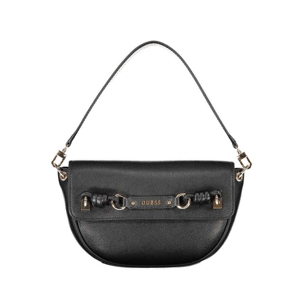 Handbag by Guess Jeans for women in polyethylene black & signature features a exquisite silhouette, showcasing a secure snap and exquisite internal-pockets & cardholder with versatile shoulder-strap, adjustable-strap, detachable-strap & handle for a exquisite finish.