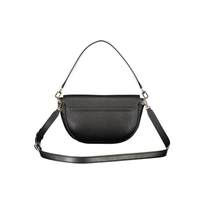 This Handbag by Guess Jeans for women in polyethylene and black & signature presents a sculptural silhouette featuring a secure snap, ample internal-pockets & cardholder, and versatile shoulder-strap, adjustable-strap, detachable-strap & handle for a sculptural finish.