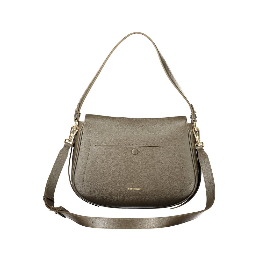 Handbag by Coccinelle for women in leather brown presents a ornamental silhouette, showcasing a secure snap & magnetic, ample built-in-compartments, external-pockets & internal-pockets, and versatile shoulder-strap, adjustable-strap & handle for a ornamental finish.