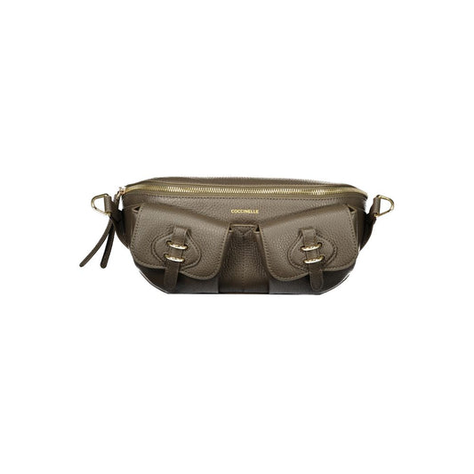 Fanny Pack Handbag by Coccinelle for women in leather brown features a refined silhouette, showcasing a secure zipper, organized external-pockets & internal-pockets, and versatile adjustable-strap & belt-strap for a refined finish.