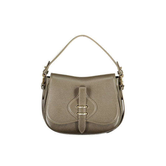 Handbag by Coccinelle for women in leather brown & signature features a ornamental silhouette, showcasing a secure magnetic, ample built-in-compartments, and ornamental shoulder-strap, adjustable-strap & handle for a sophisticated look.