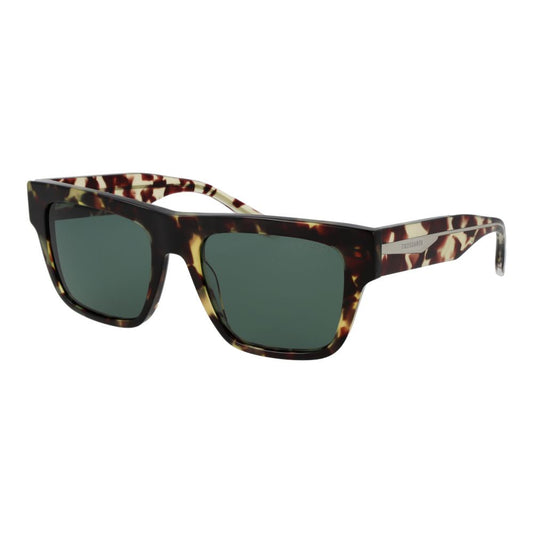 Sunglasses by Trussardi for unisex in acetate brown features a sumptuous silhouette, showcasing a sumptuous full-rim square frame design in brown coloured frame with high-performance non-polarized category-3-dark-tint lens.