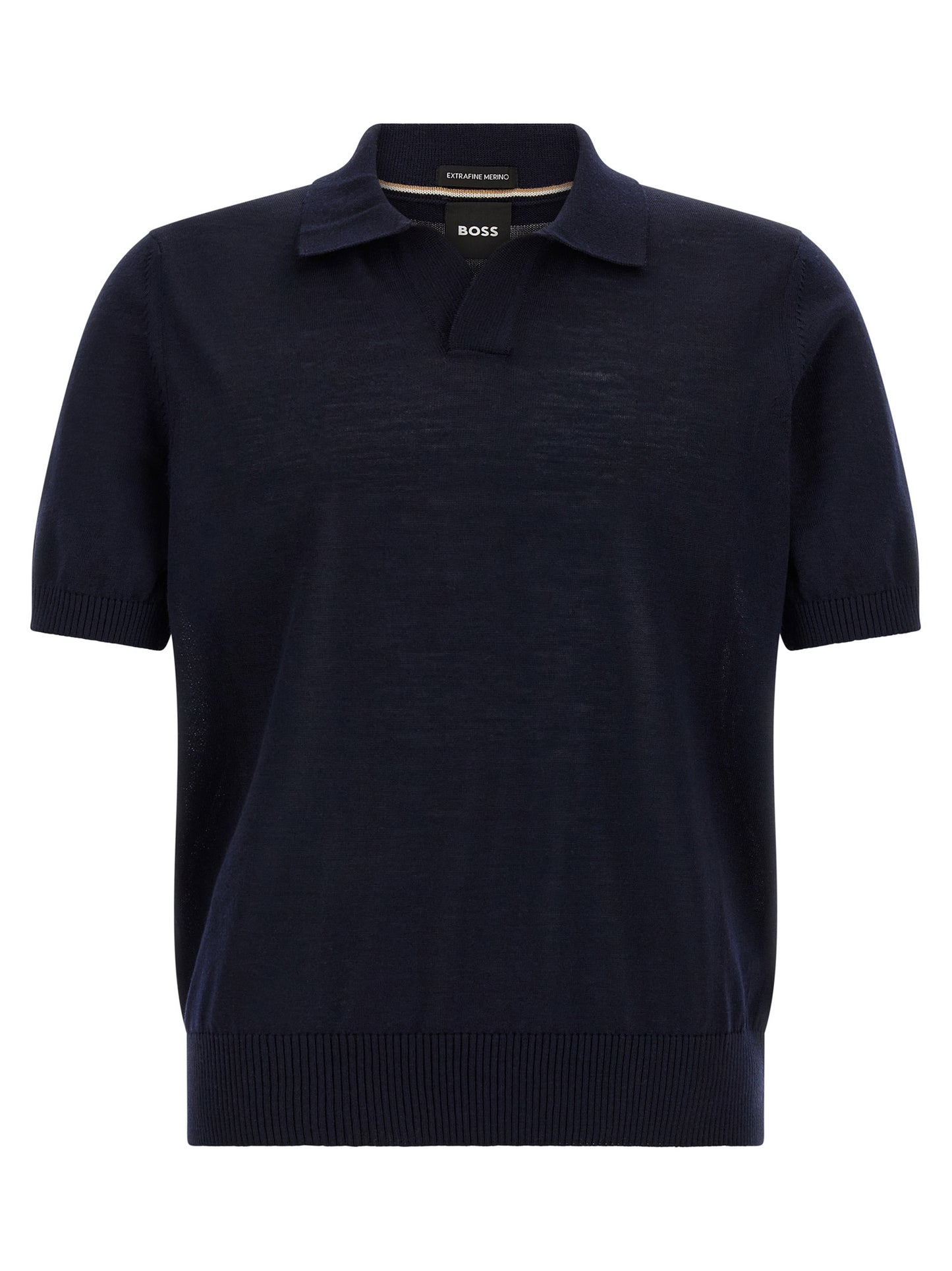 Hugo Boss Blue Virgin Wool Polo Shirt