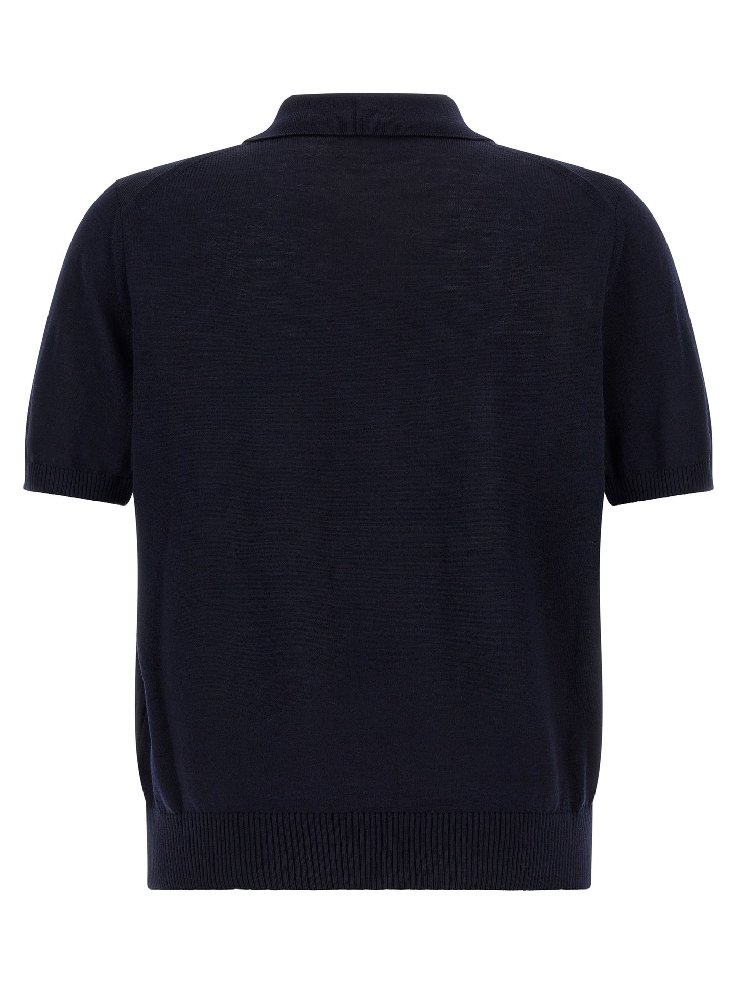 Hugo Boss Blue Virgin Wool Polo Shirt
