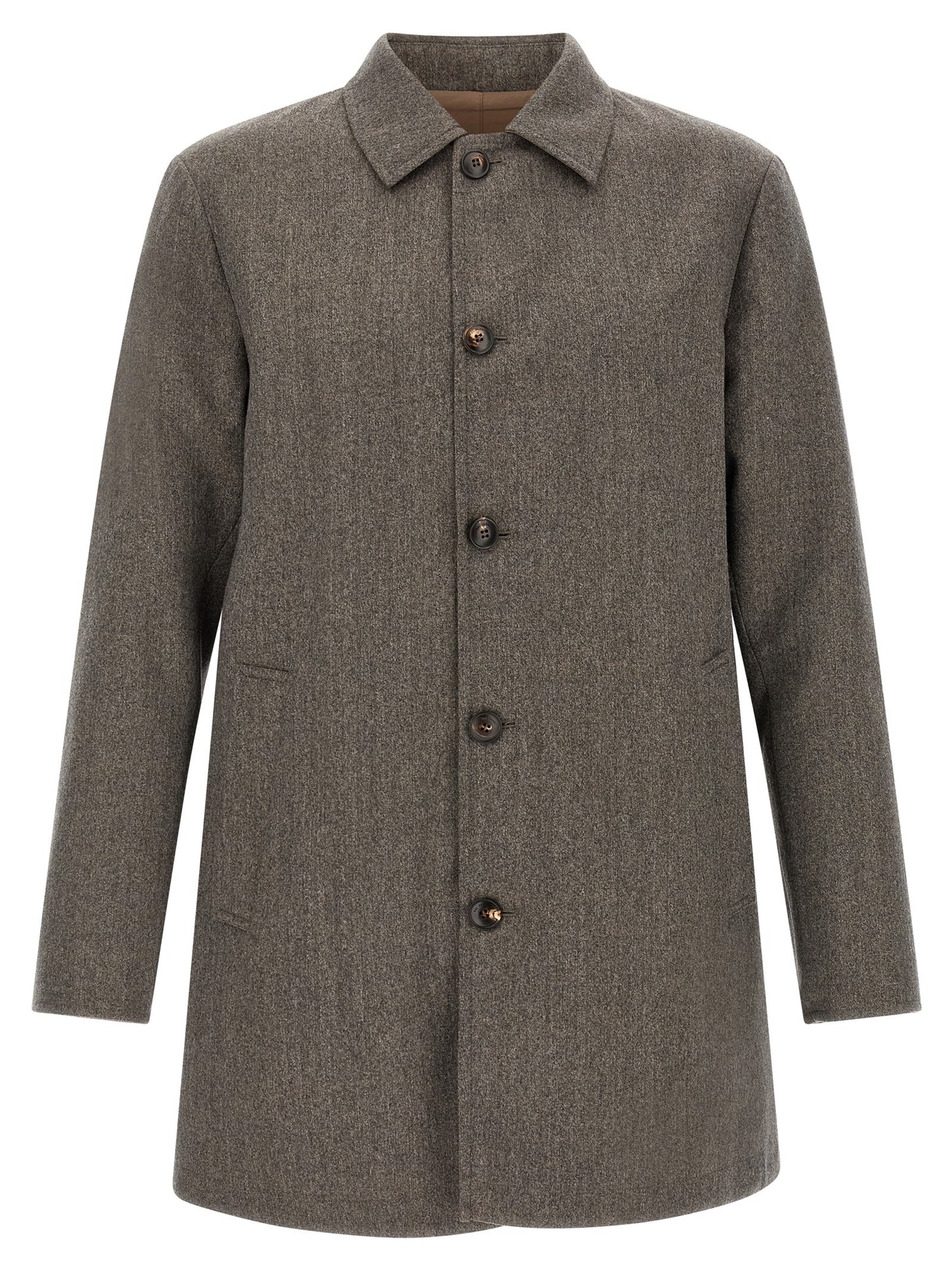Pal Zileri Brown Wool Coat