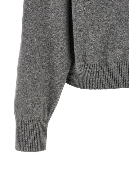 Alberta Ferretti Gray Virgin Wool Cardigan