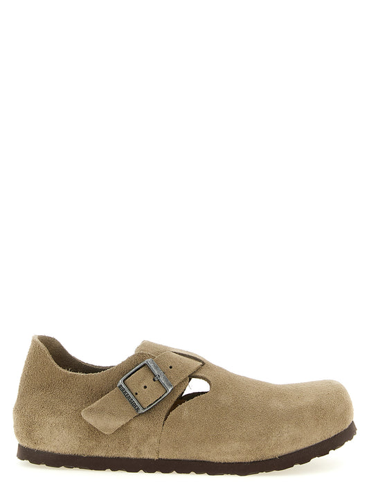 Clogs Flat Shoes by Birkenstock for women in bos taurus suede leather & eva beige showcases a resplendent Women's Bos Taurus Suede Leather & EVA Clogs Flat Shoes aesthetic with a and .