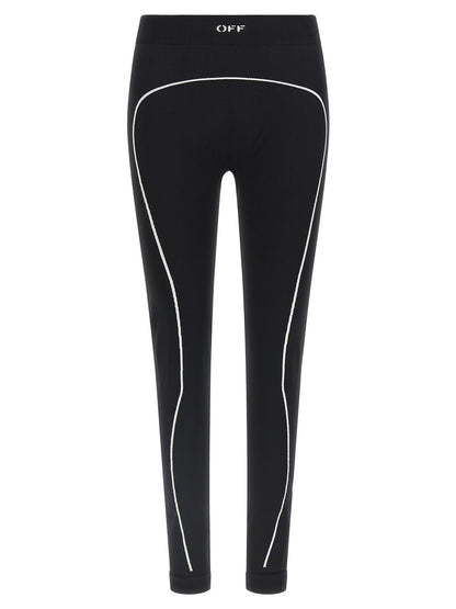 Off-White Black Polyamide Leggings