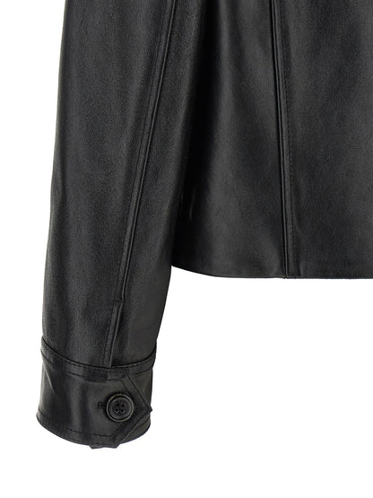 Marni Black Calfskin Leather Jacket