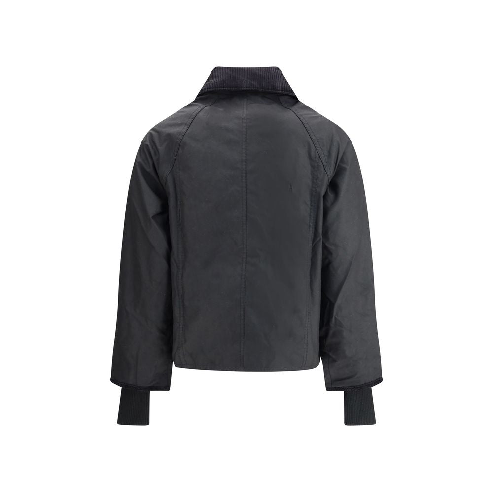 Barbour Black Cotton Full-Length Jacket