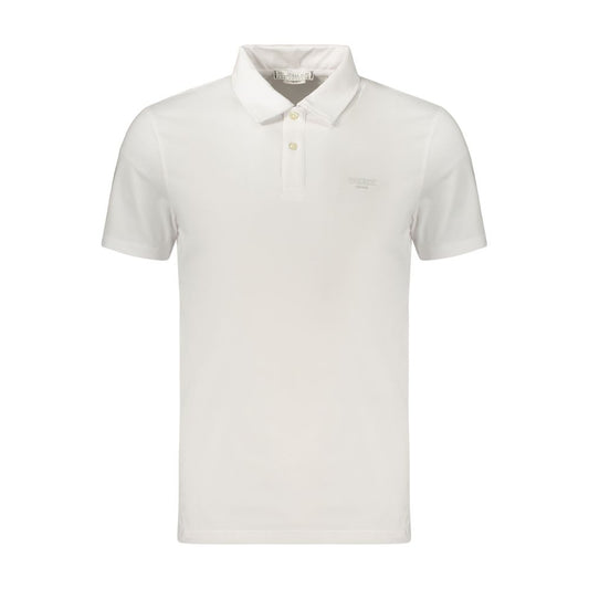 Polo Shirt by Guess Jeans for men in stretch organic cotton white & print presents a sleek silhouette, featuring a refined and for a sleek finish.