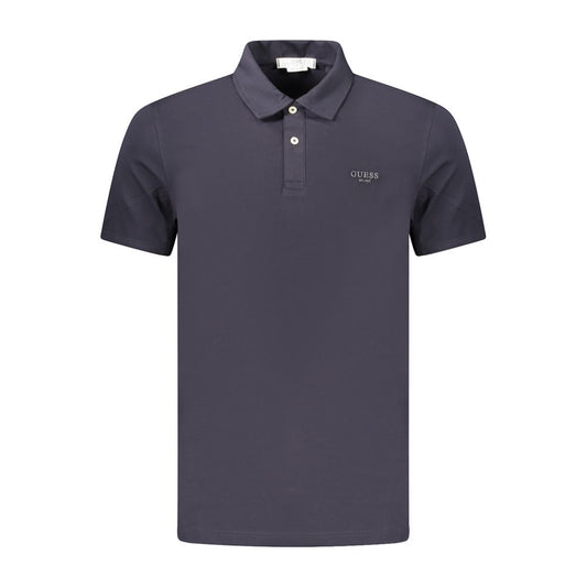 Polo Shirt by Guess Jeans for men in stretch organic cotton blue & print presents a crisp silhouette, artfully detailed with a crisp and crisp .