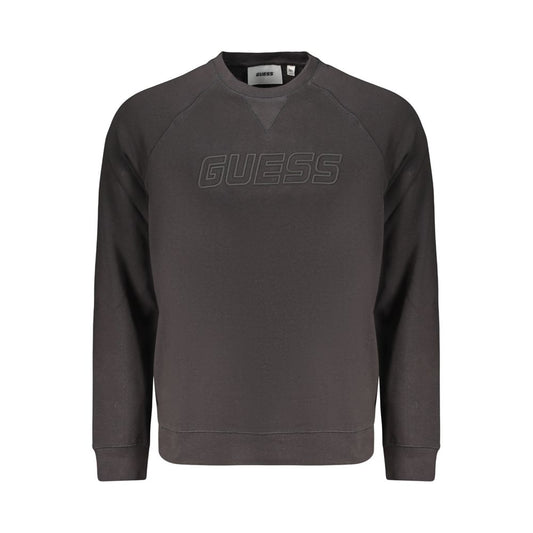Sweatshirt by Guess Jeans for men in cotton polyester black & print presents a smart casual silhouette, featuring a smart casual crew neckline and for a sophisticated look.