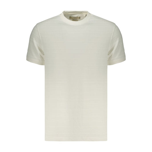 T-Shirt by Guess Jeans for men in cotton polyester white showcases a chic silhouette, artfully detailed with a chic crew neckline and for a chic finish.