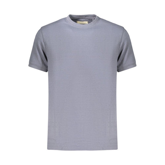 T-Shirt by Guess Jeans for men in cotton polyester blue showcases a unassuming silhouette, artfully detailed with a refined crew neckline and unassuming for a sophisticated, contemporary look.