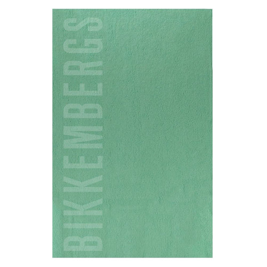 Beach Towel by Bikkembergs for women in cotton green & dots presents a cerebral silhouette, artfully capturing the essence of the cerebral Cotton Beach Towel design for a sophisticated look.