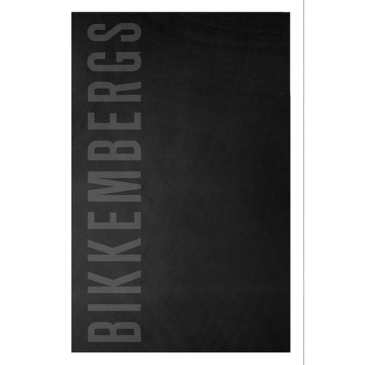 Beach Towel by Bikkembergs for men in cotton black & dots features an architectural design from the Cotton Beach Towel collection, showcasing a architectural texture and architectural finish for a premium poolside aesthetic.